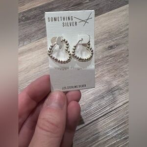 NWT Sterling Silver Heart Huggie Hoops ♥️